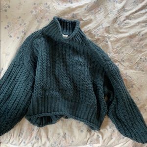 H and M women’s teal cowl neck sweater size M